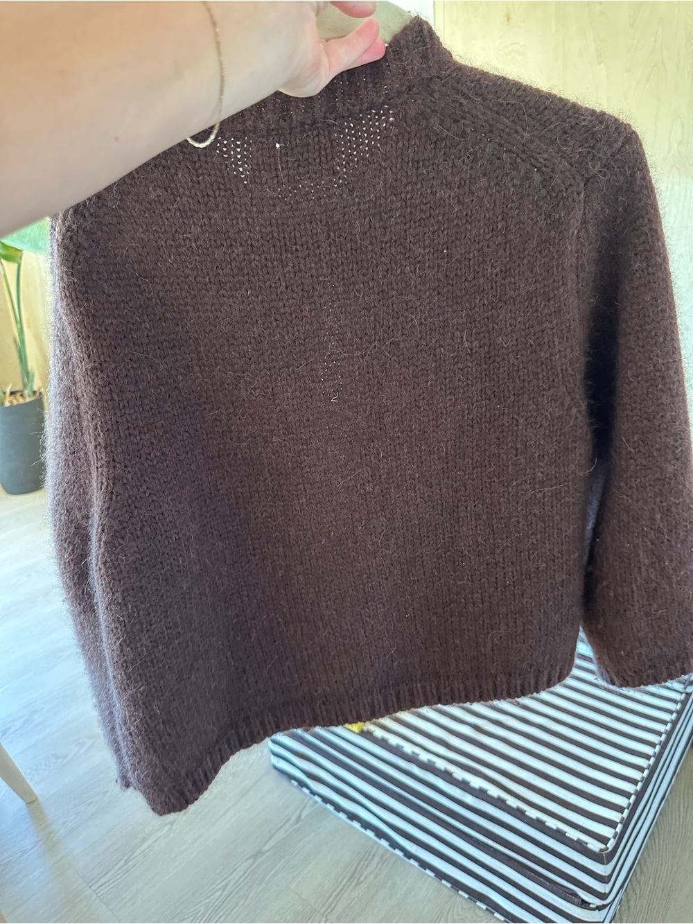 Nikki Chasin Alpaca Chocolate Sheba Sweater - small - Picture 5 of 6
